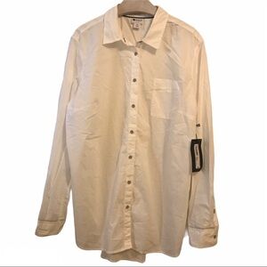 White Dress Shirt Button Up White XL NWT Formal Wedding Work Career